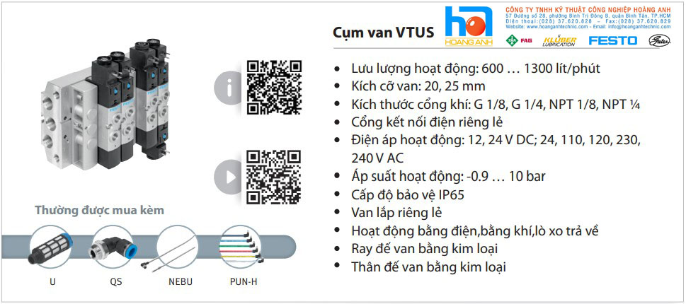 Festo cụm van VTUS